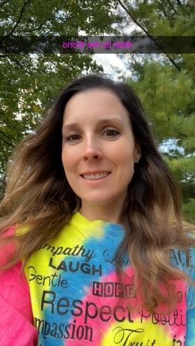 Positive message Long sleeve neon tie dye shirt