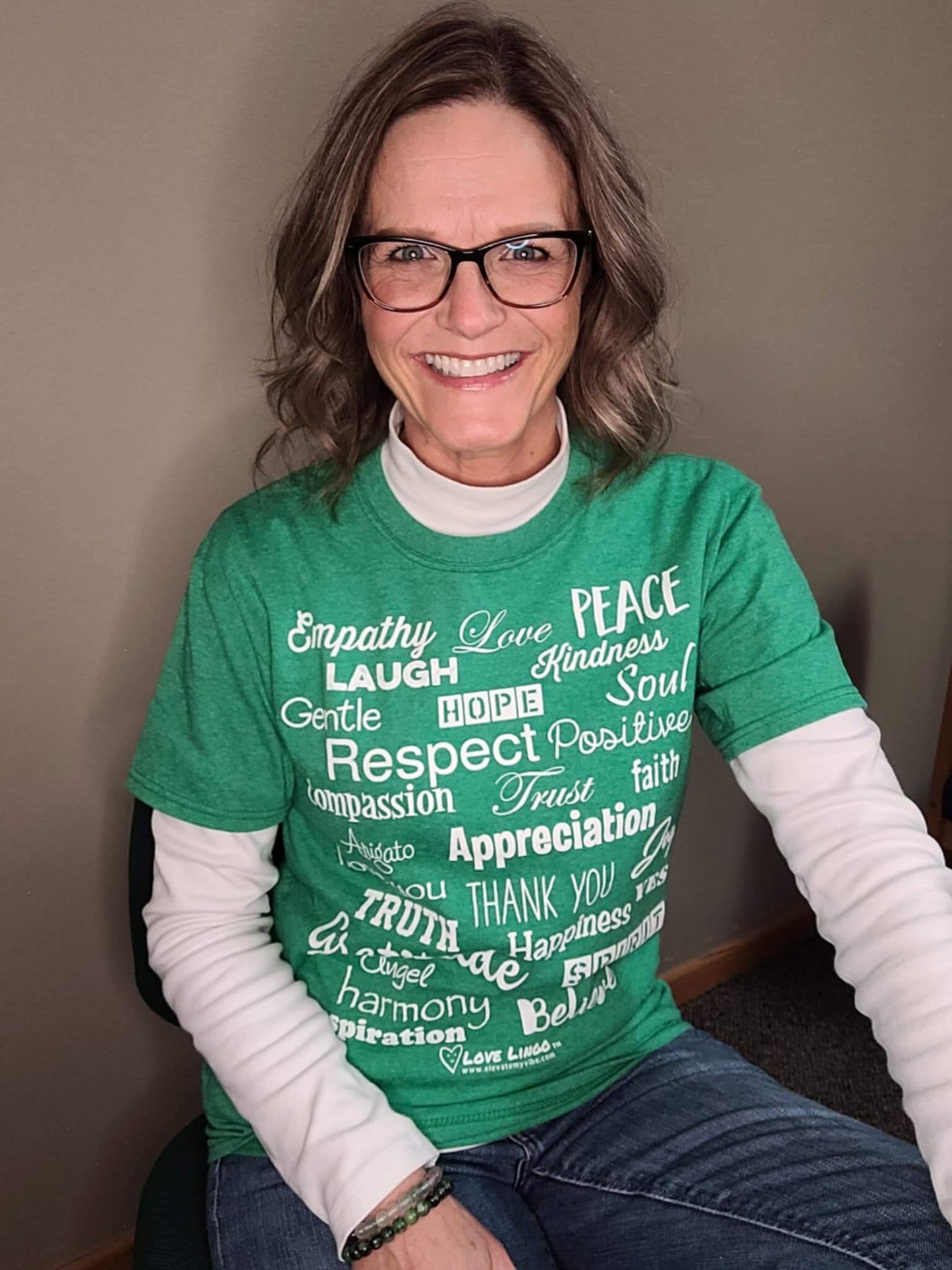 Irish Heather Green Positive Message Tee-Inspirational Shirt | Love Lingo - Love Lingo Positive Apparel