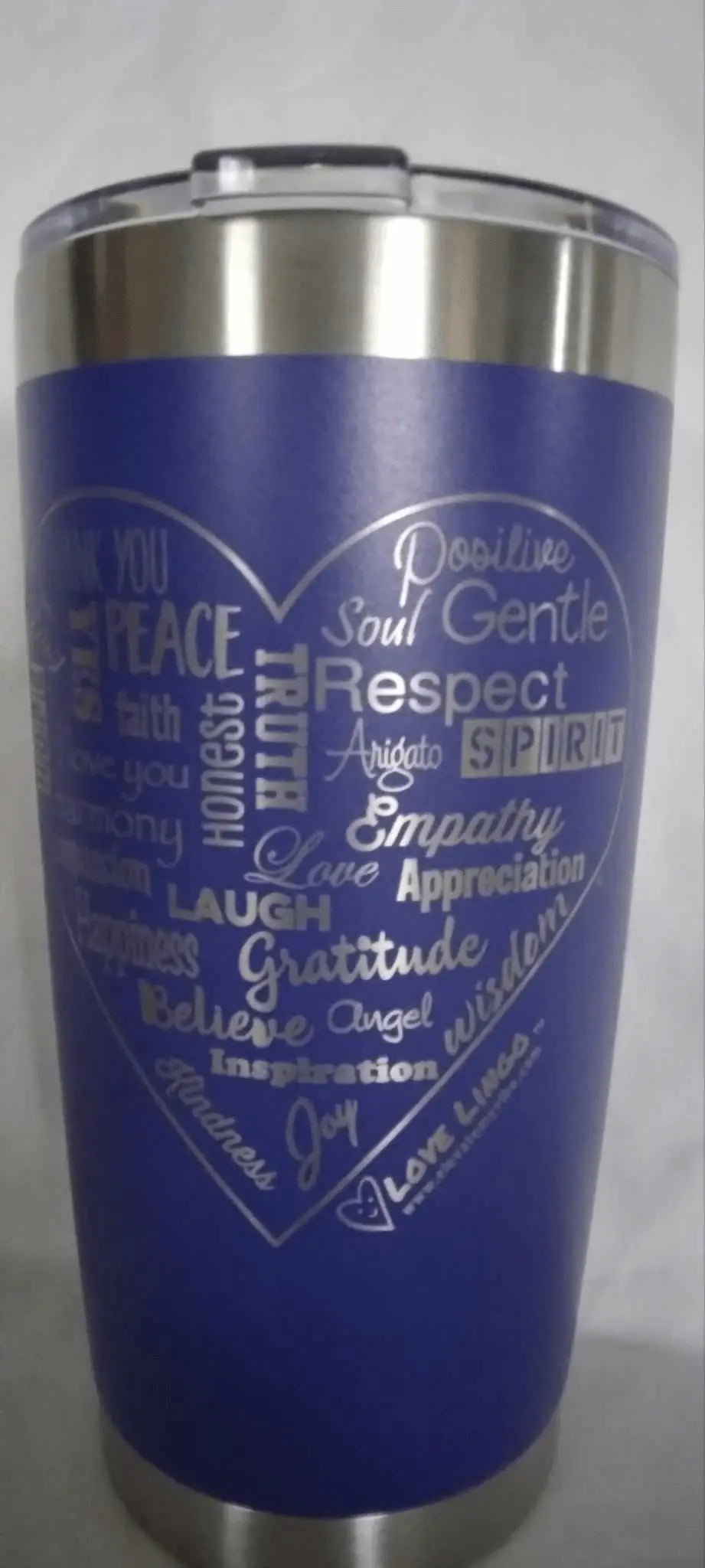 Love Lingo 20 oz Engraved Travel coffee Mug – Uplifting Colors & Designs.