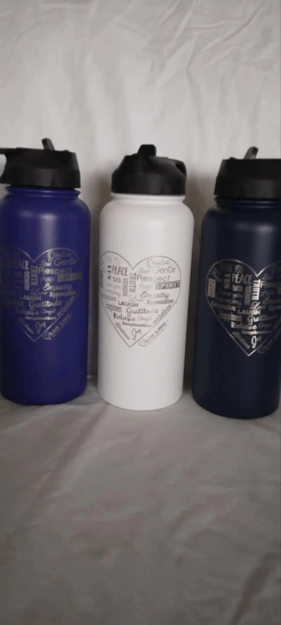 Love Lingo 32 oz Stainless Steel Inspiring Water Bottle | Insulated & Engraved.
