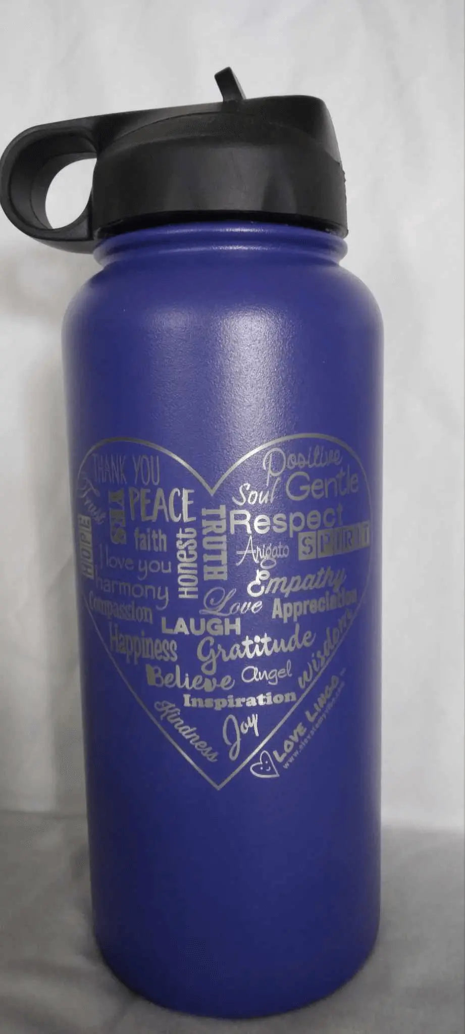 Love Lingo 32 oz Stainless Steel Inspiring Water Bottle | Insulated & Engraved.