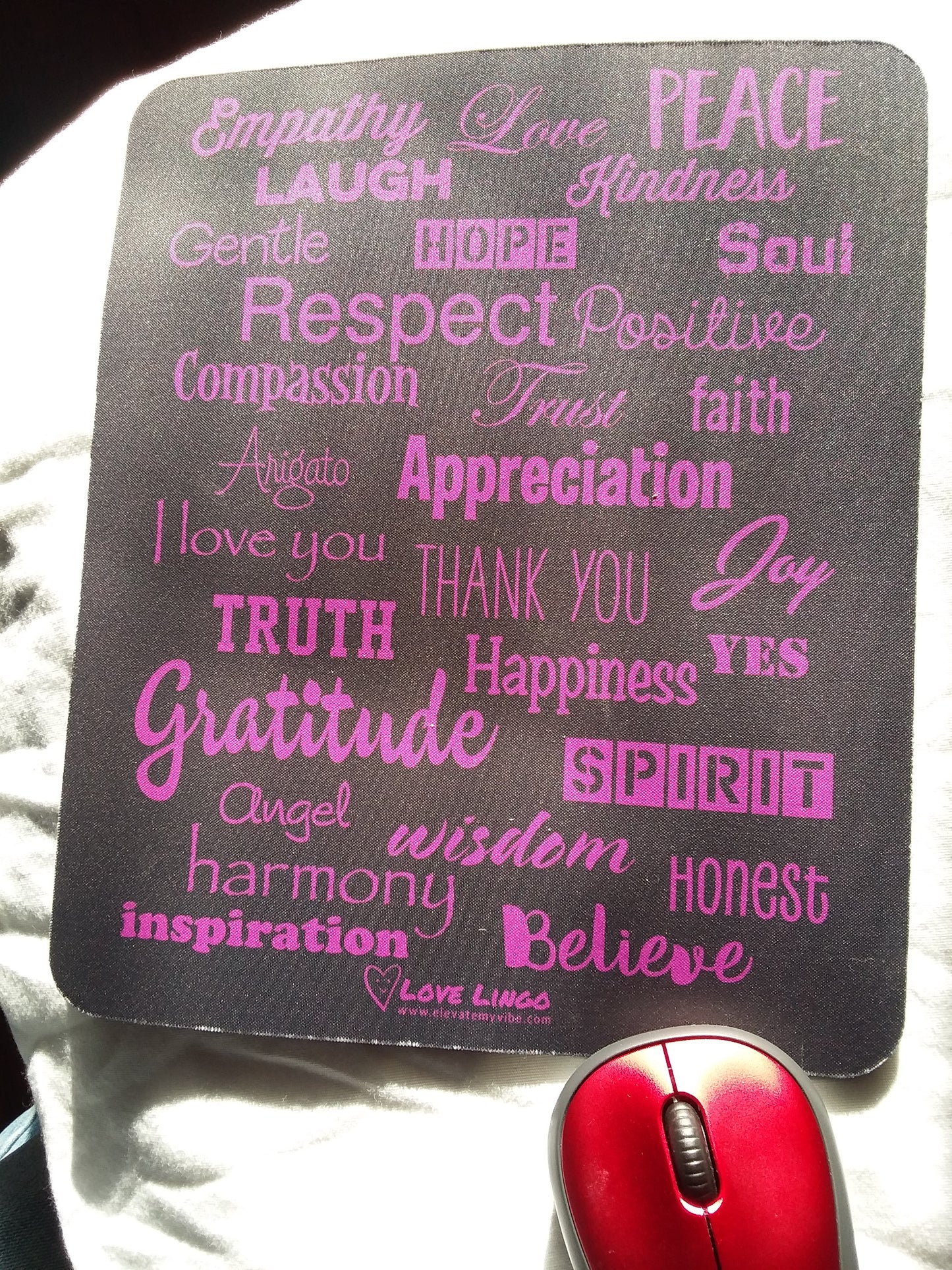 Love Lingo Mauve Mouse Pad (Gemstone/Jewelry Pads)