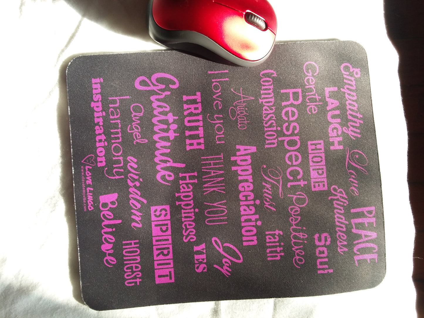 Love Lingo Mauve Mouse Pad (Gemstone/Jewelry Pads)