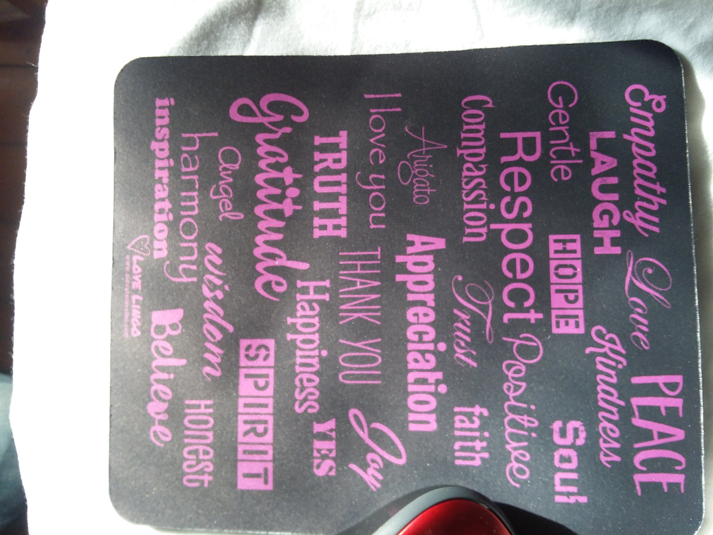 Love Lingo Mauve Mouse Pad (Gemstone/Jewelry Pads)