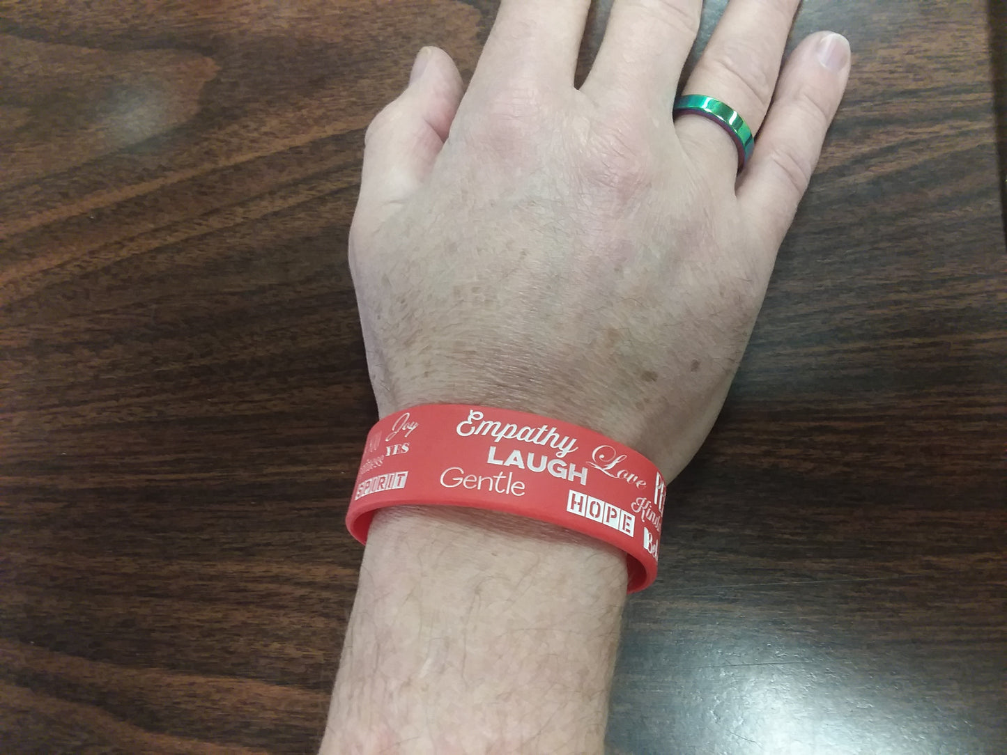 Love Lingo Chakra Colored Positive Wristbands