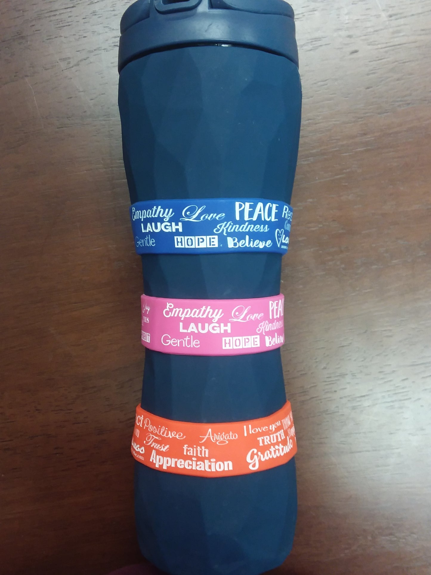 Love Lingo Chakra Colored Positive Wristbands