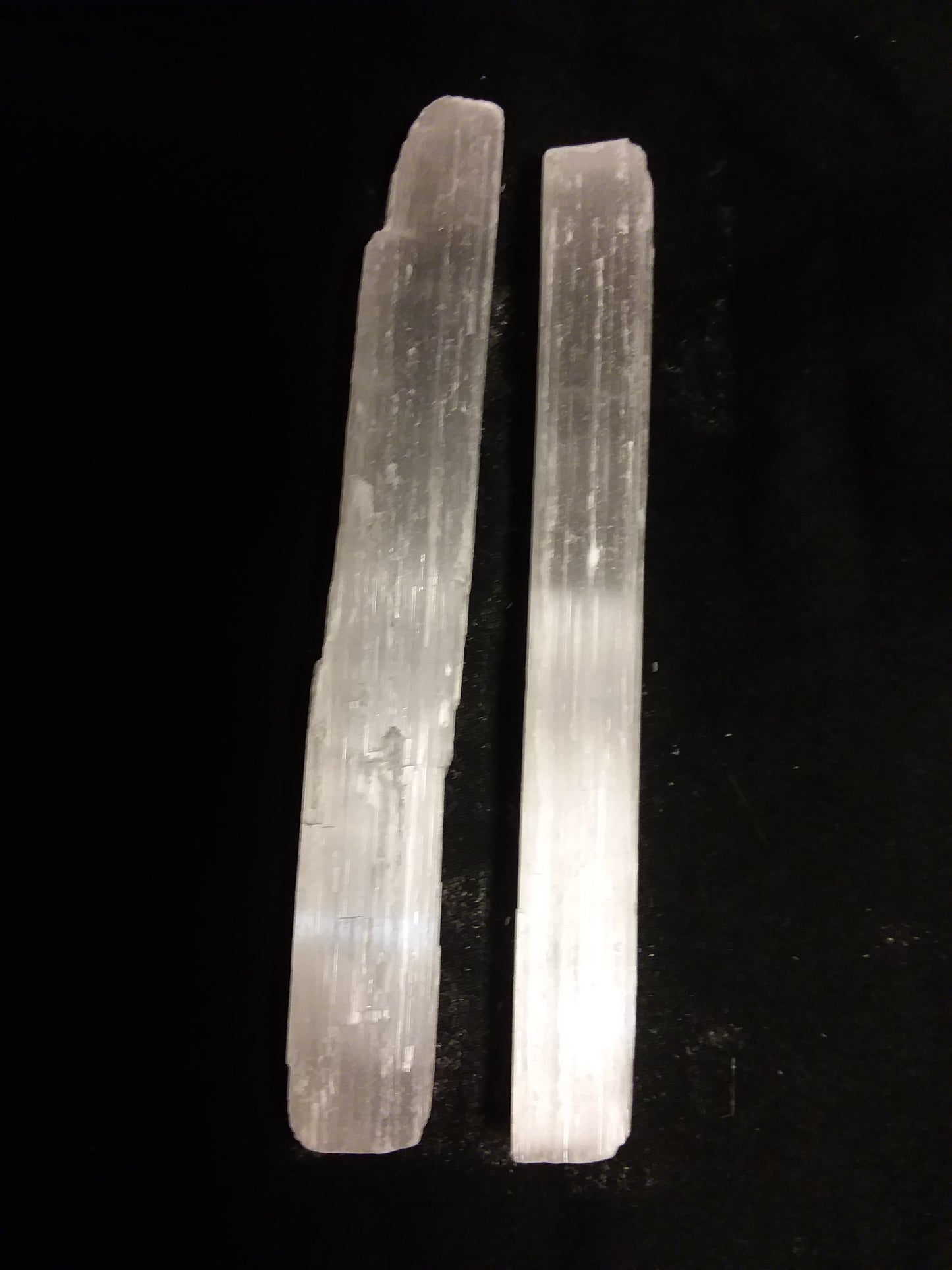 Selenite Small Sticks- Wands ( 2 pieces) Energetic Cleanser ( 2 sizes)