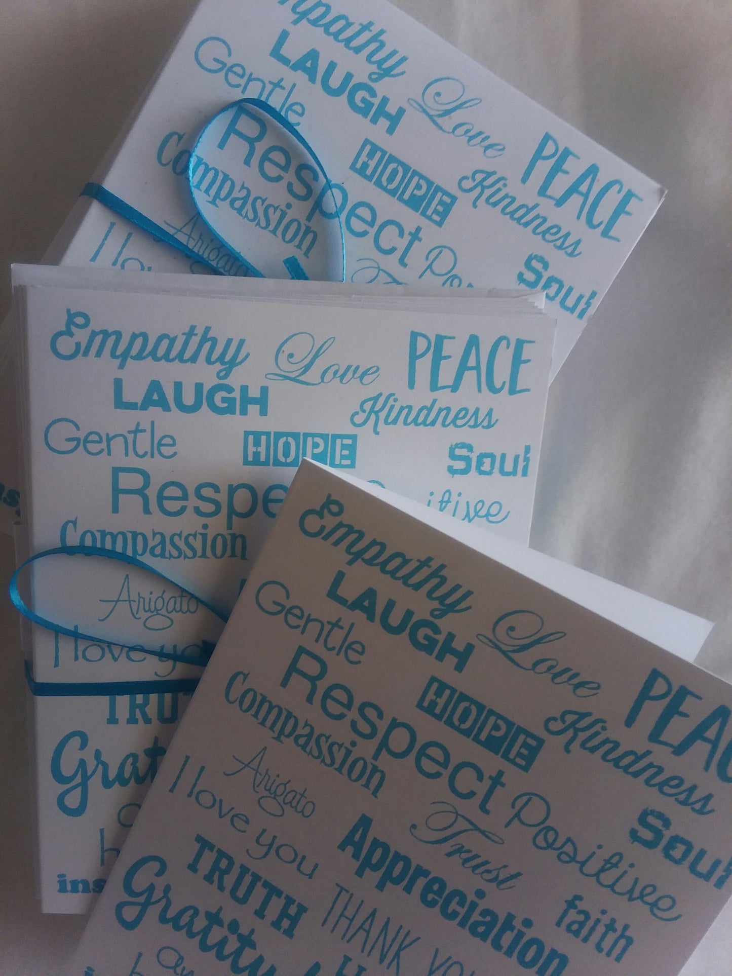 Love Lingo Thank You Card Packs (Aqua-Marine)