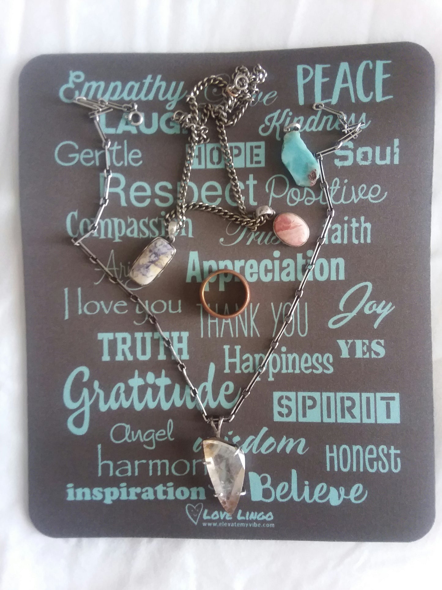 Love Lingo Aqua-Marine Mouse Pad (Gemstone/Jewelry Pads)
