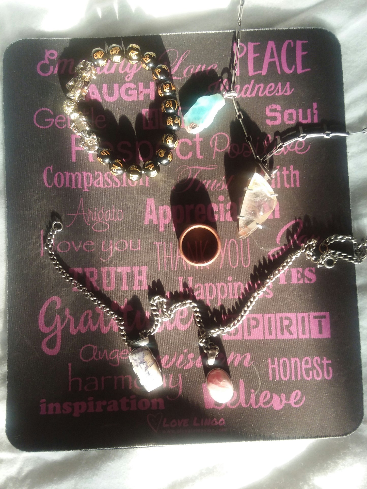 Love Lingo Mauve Mouse Pad (Gemstone/Jewelry Pads)