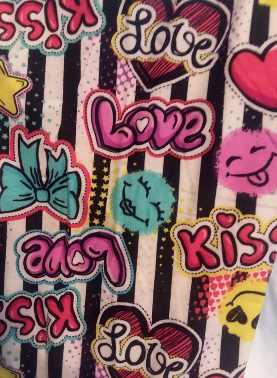 Super Soft Stripes Love, and Kisses Yoga Hearts Leggings.