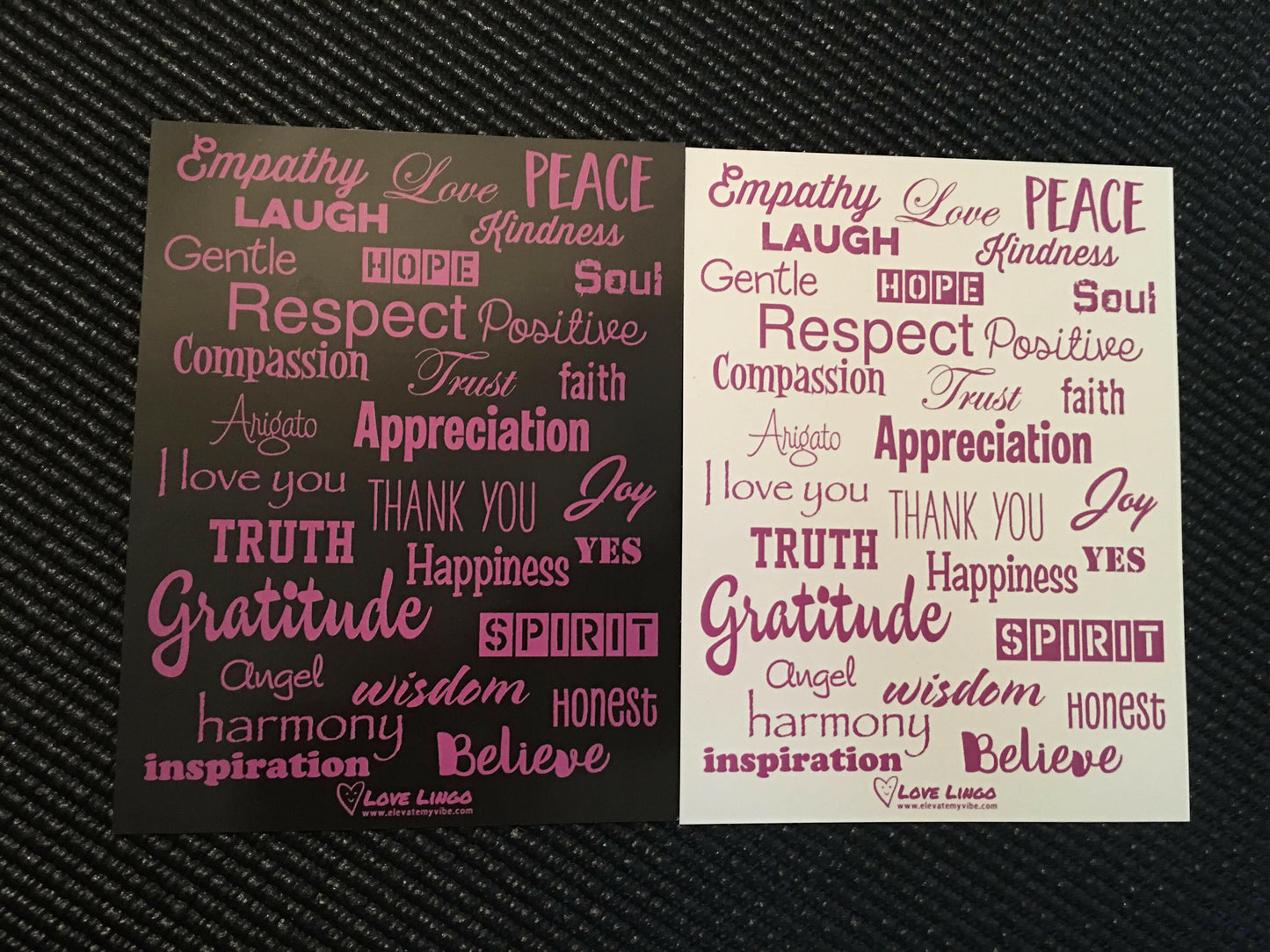 Love Lingo Refrigerator Magnets Postcard size (3 colors)