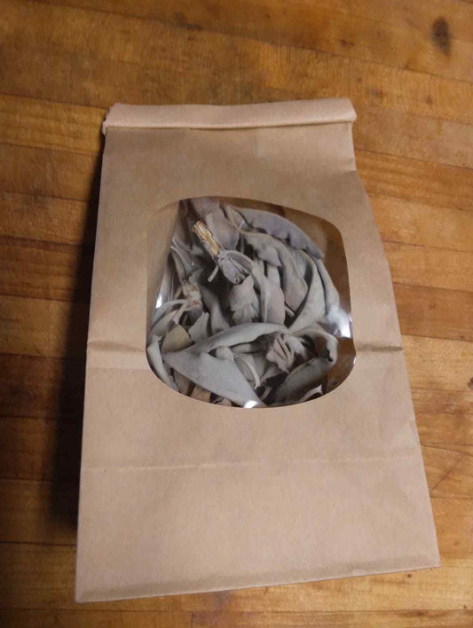 White Sage Leaf for smudging 1 ounce bag.