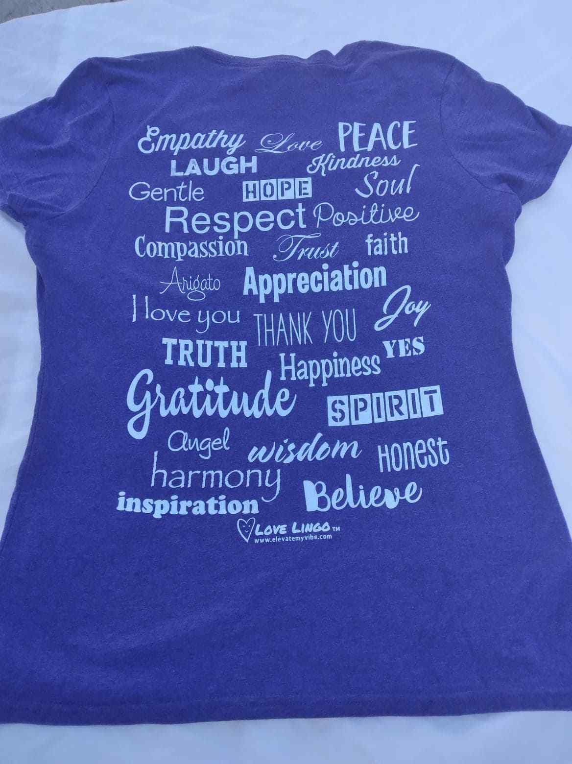 Love Lingo Team Purple Heather Ladies V-Neck