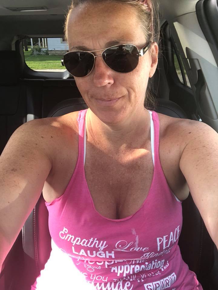 front view of Reiki‑infused Vintage Pink inspirational shirt