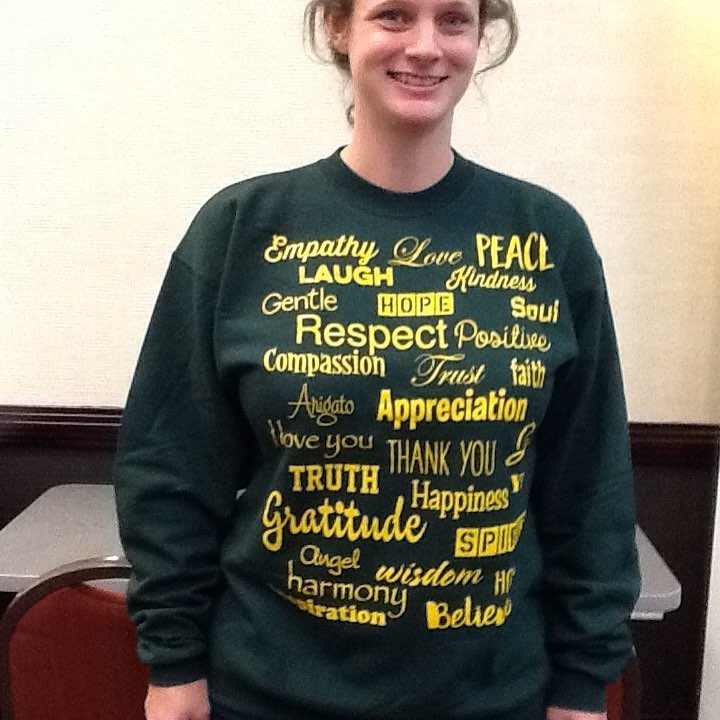 Love Lingo Green and Gold Unisex Crew neck Sweat Shirt