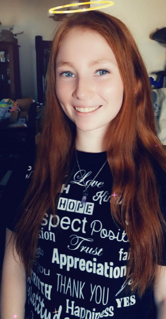 Unisex classic black positive message tee by Love Lingo
