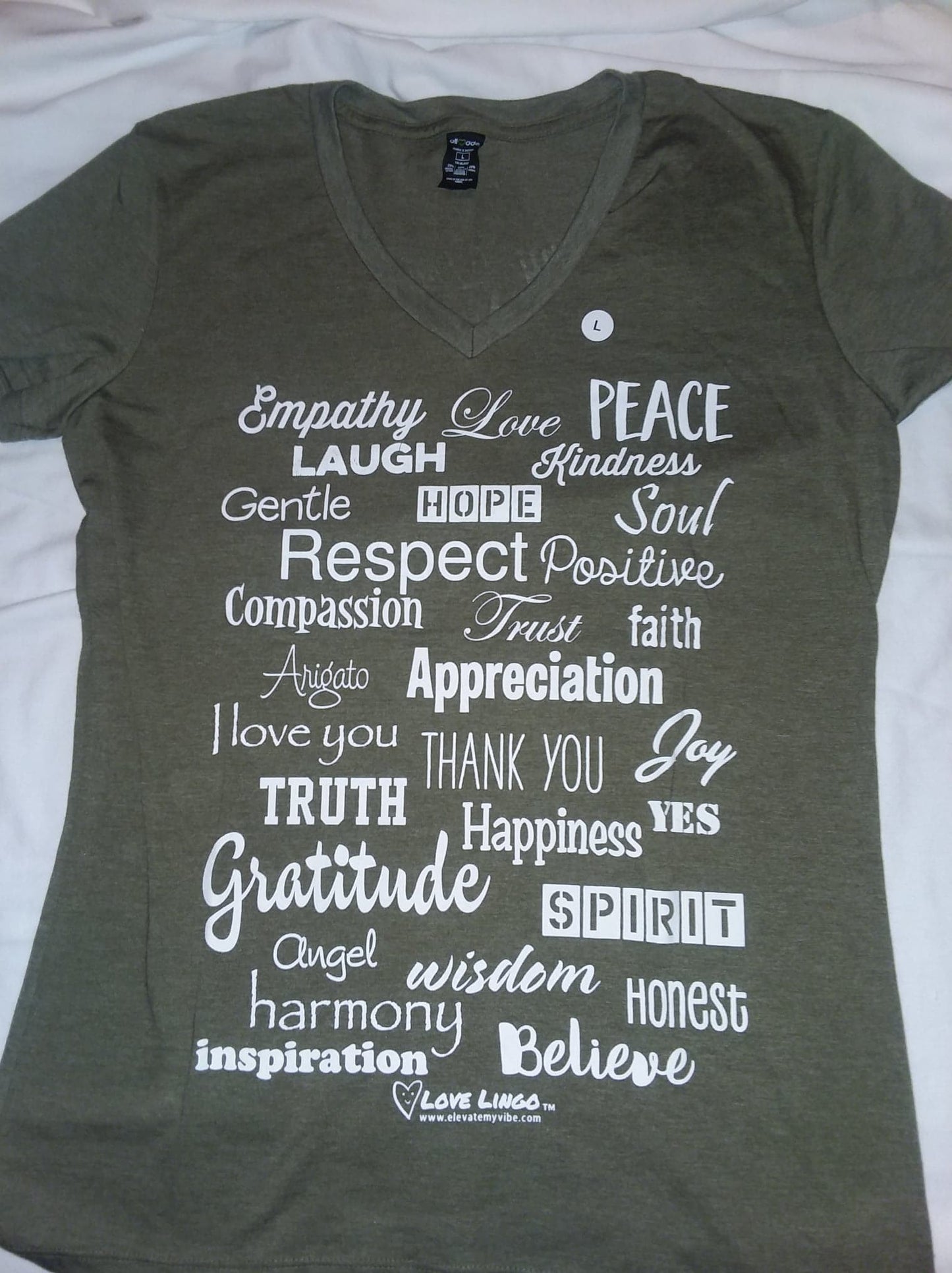 Allmade/Love Lingo Ladies V-neck Tee