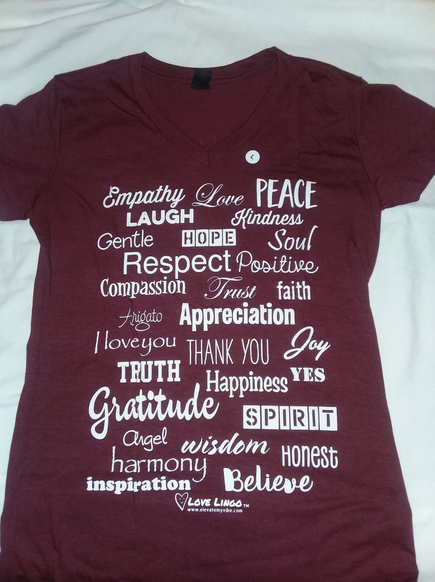 Allmade/Love Lingo Ladies V-neck Tee
