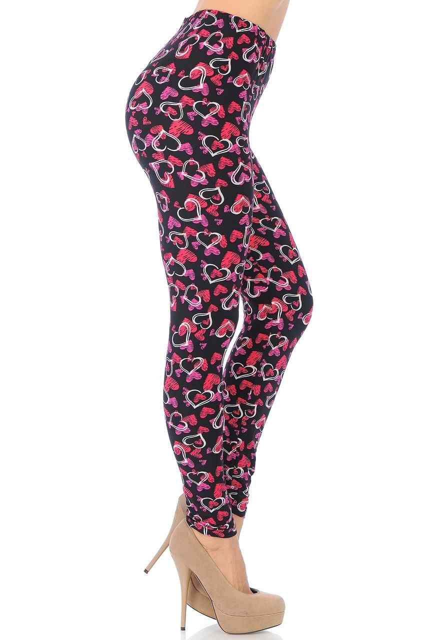 Buttery Soft Double Yoga Heart Leggings