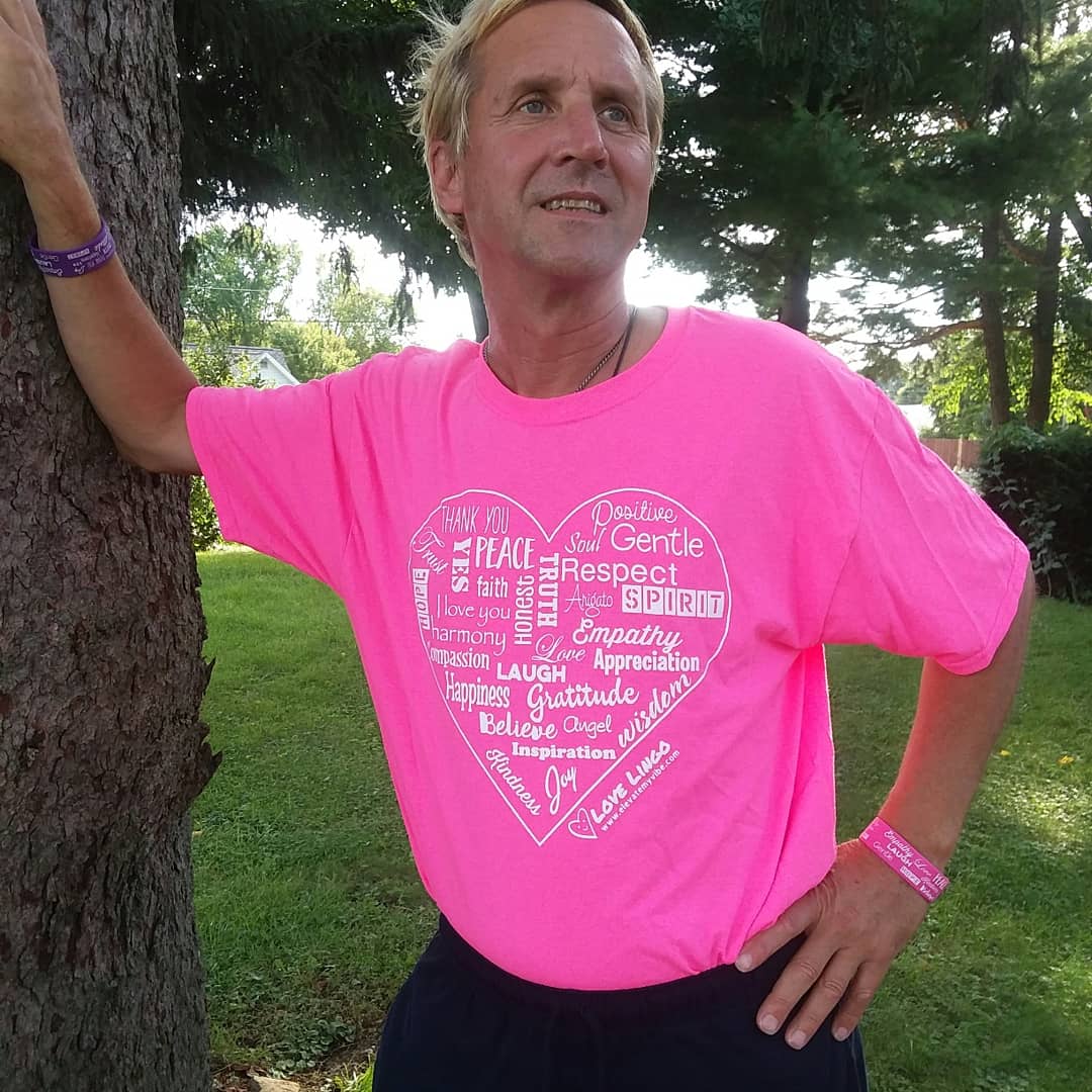 Unisex Positive Word Heart tee with front affirmations, Reiki-infused spiritual shirt in 3 colors