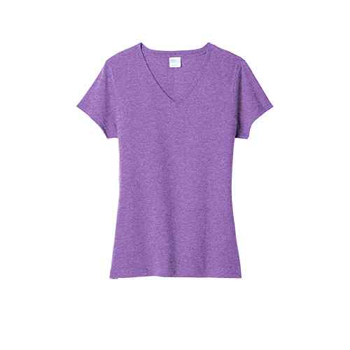 Love Lingo Team Purple Heather Ladies V-Neck