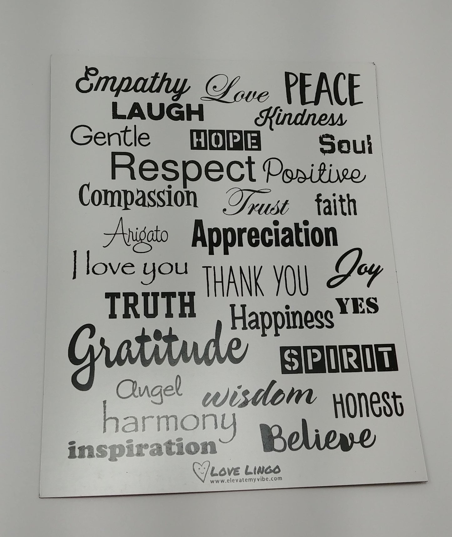 Love Lingo Refrigerator Magnets Postcard size (3 colors)
