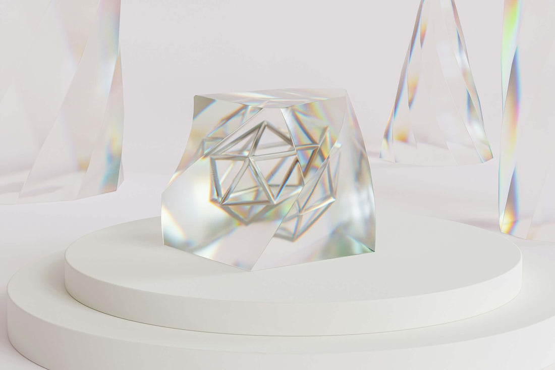 Pristine symmetrical crystal cluster showcasing natural geometric harmony and high vibrational frequency.