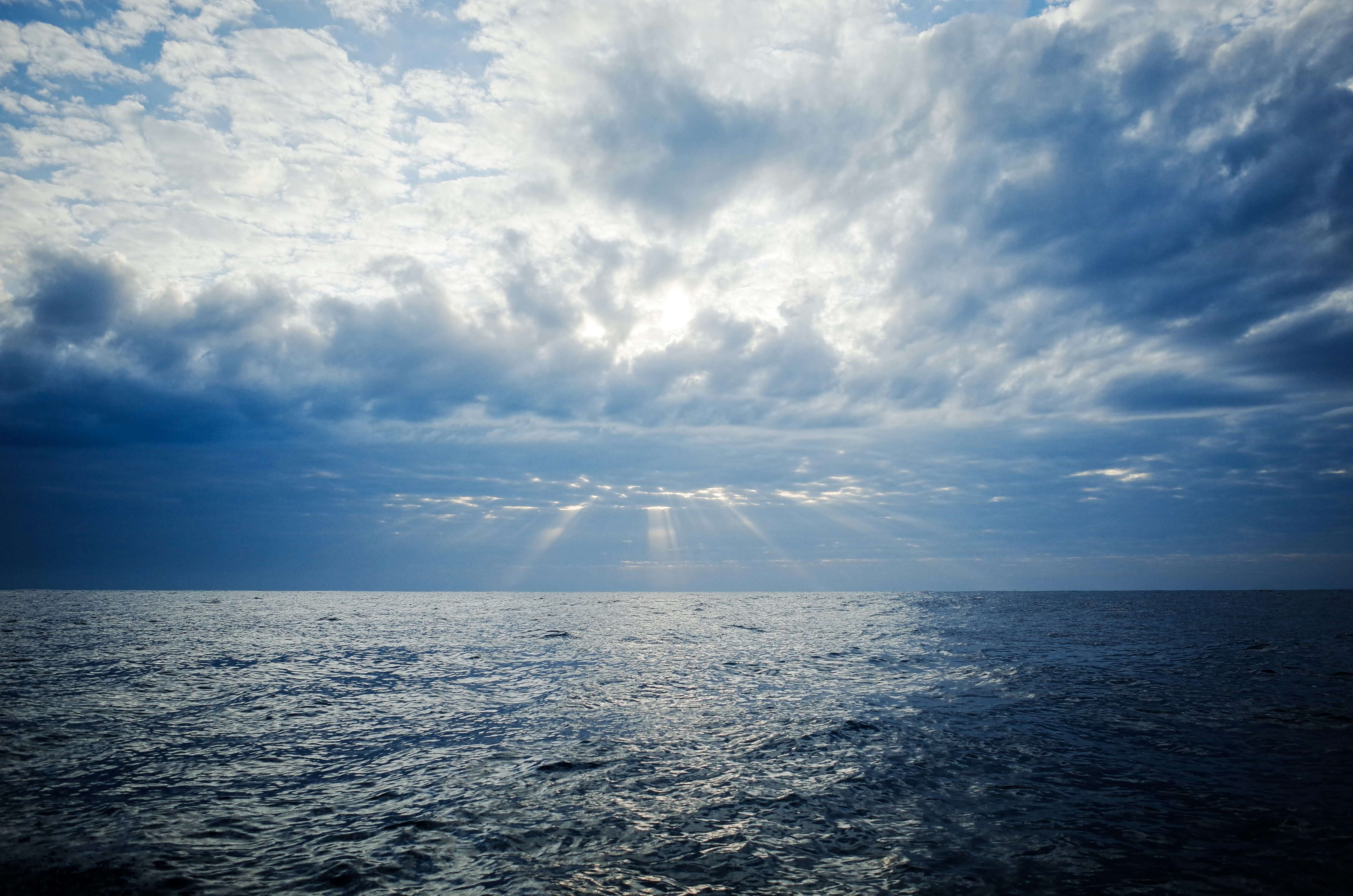 Peaceful yet water rippled lake