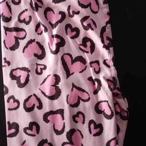 Love Lingo  Pink Heart Leopard print yoga Leggings