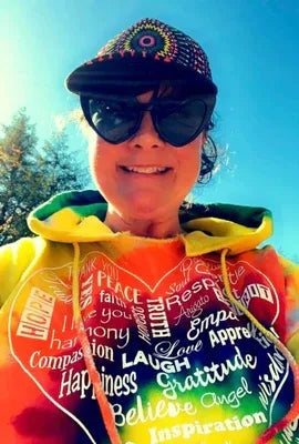 Love Lingo Tie Dye Hooded Sweatshirt - Energy-Boosting Spiritual Hoodie.
