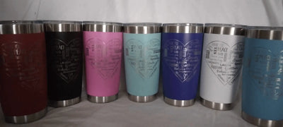 Love Lingo 20 oz Engraved Travel coffee Mug – Uplifting Colors & Designs