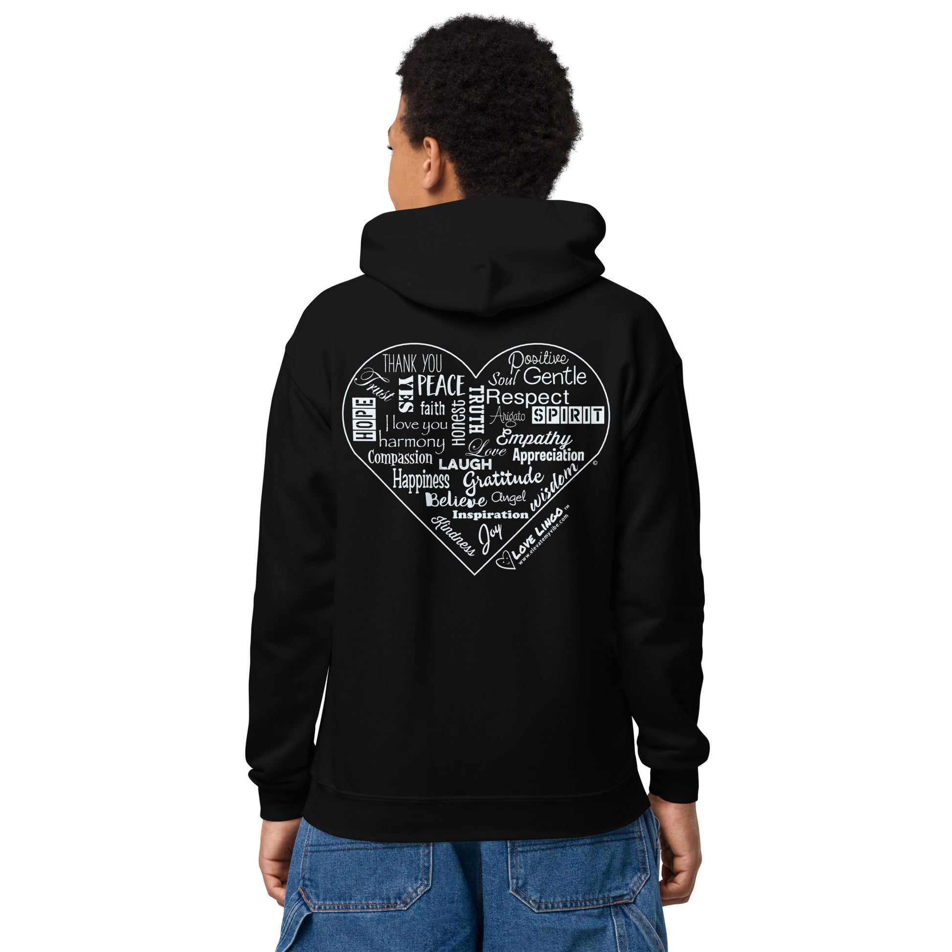 Positive Inspirational Youth heavy blend hoodie.