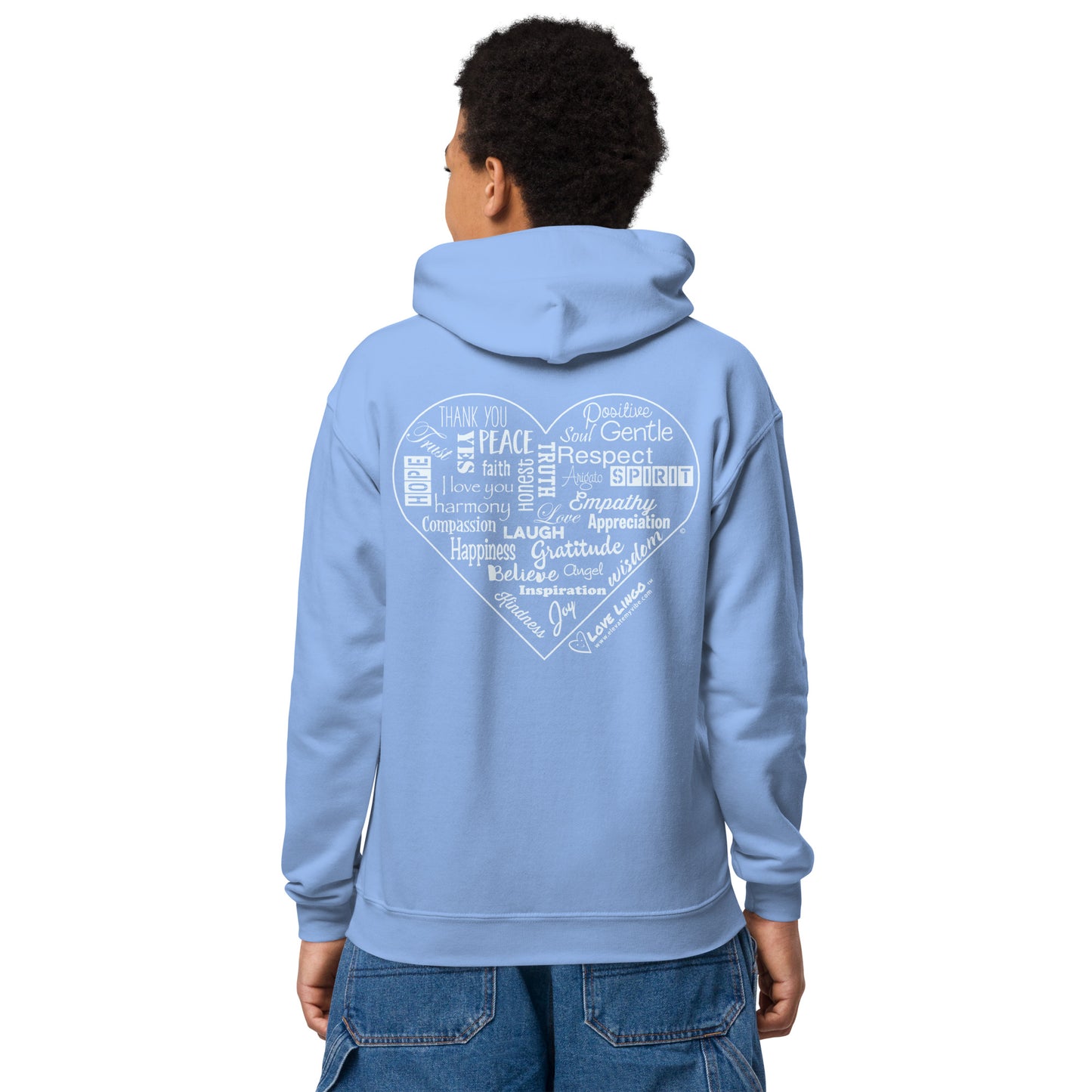 Positive Inspirational Youth heavy blend hoodie.