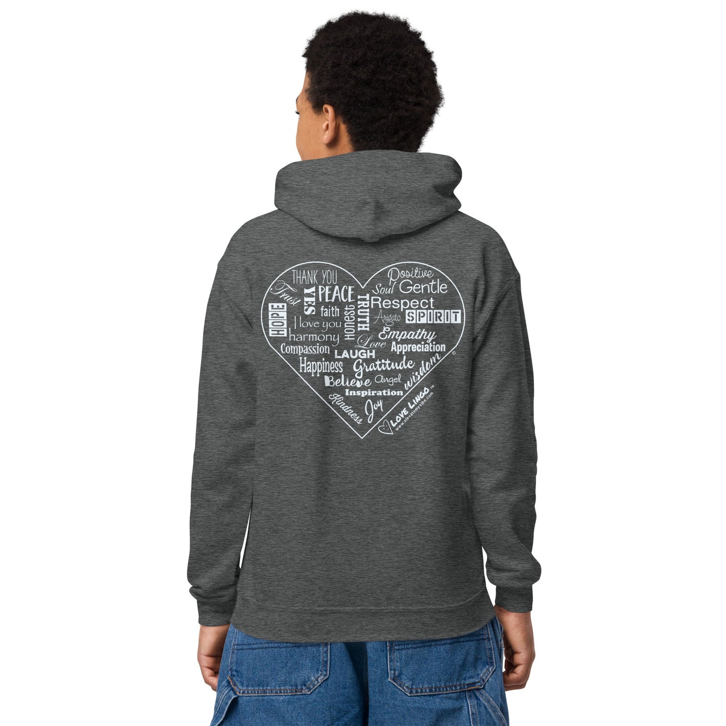 Positive Inspirational Youth heavy blend hoodie.