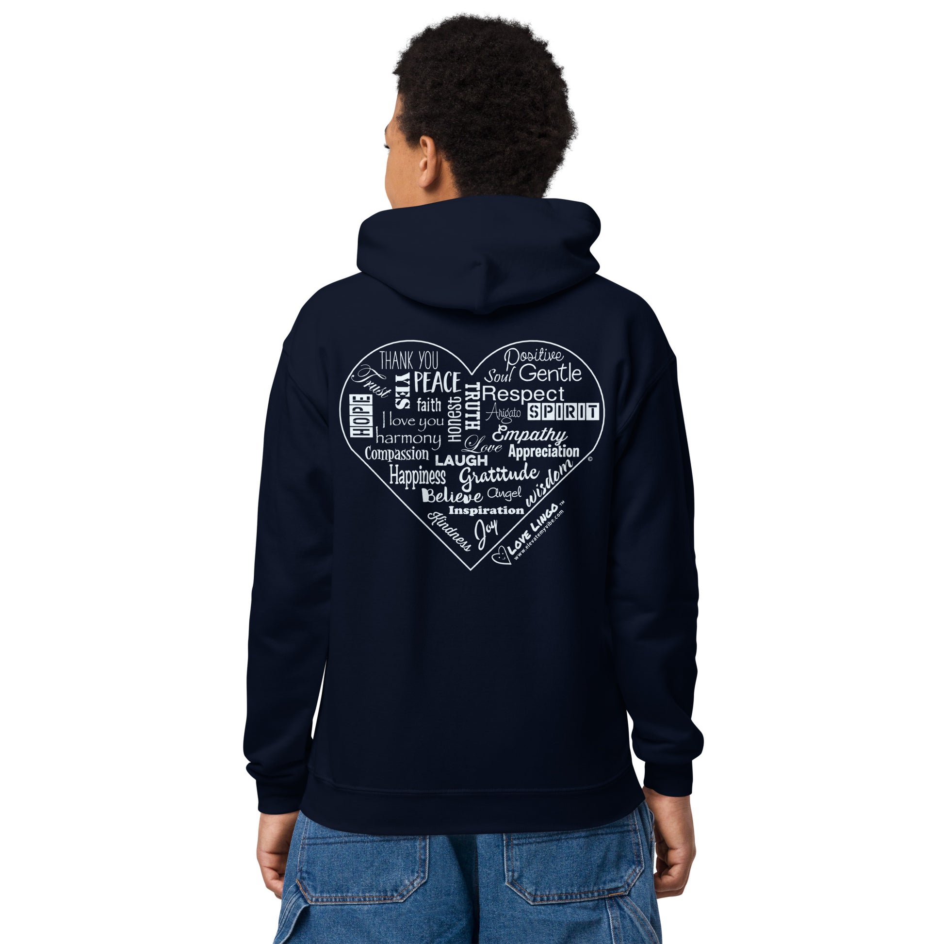 Positive Inspirational Youth heavy blend hoodie.