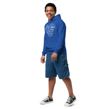 Positive Inspirational Youth heavy blend hoodie.