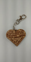 Love Lingo Unique Eco-friendly Wood Heart Key Chains