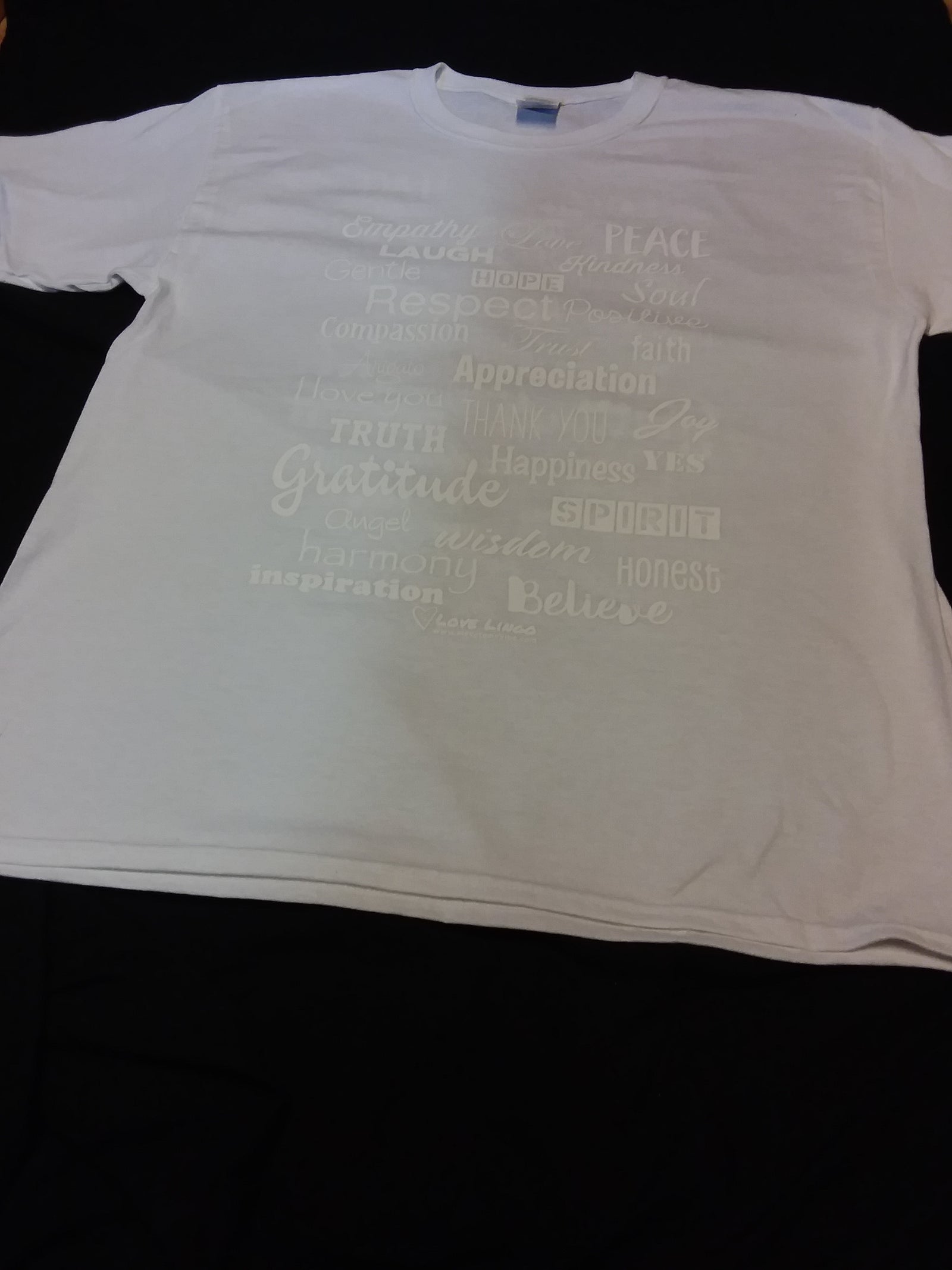 Love Lingo White on White Unisex Crew Neck Tee