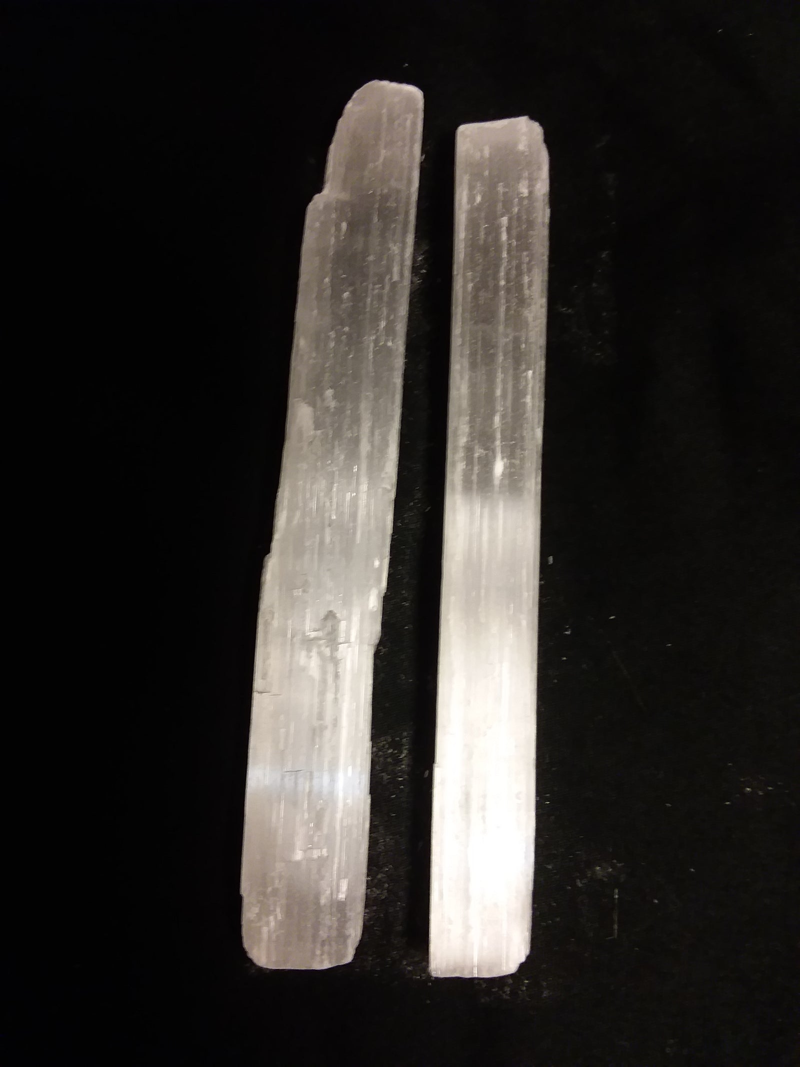 Selenite Small Sticks- Wands ( 2 pieces) Energetic Cleanser ( 2 sizes)
