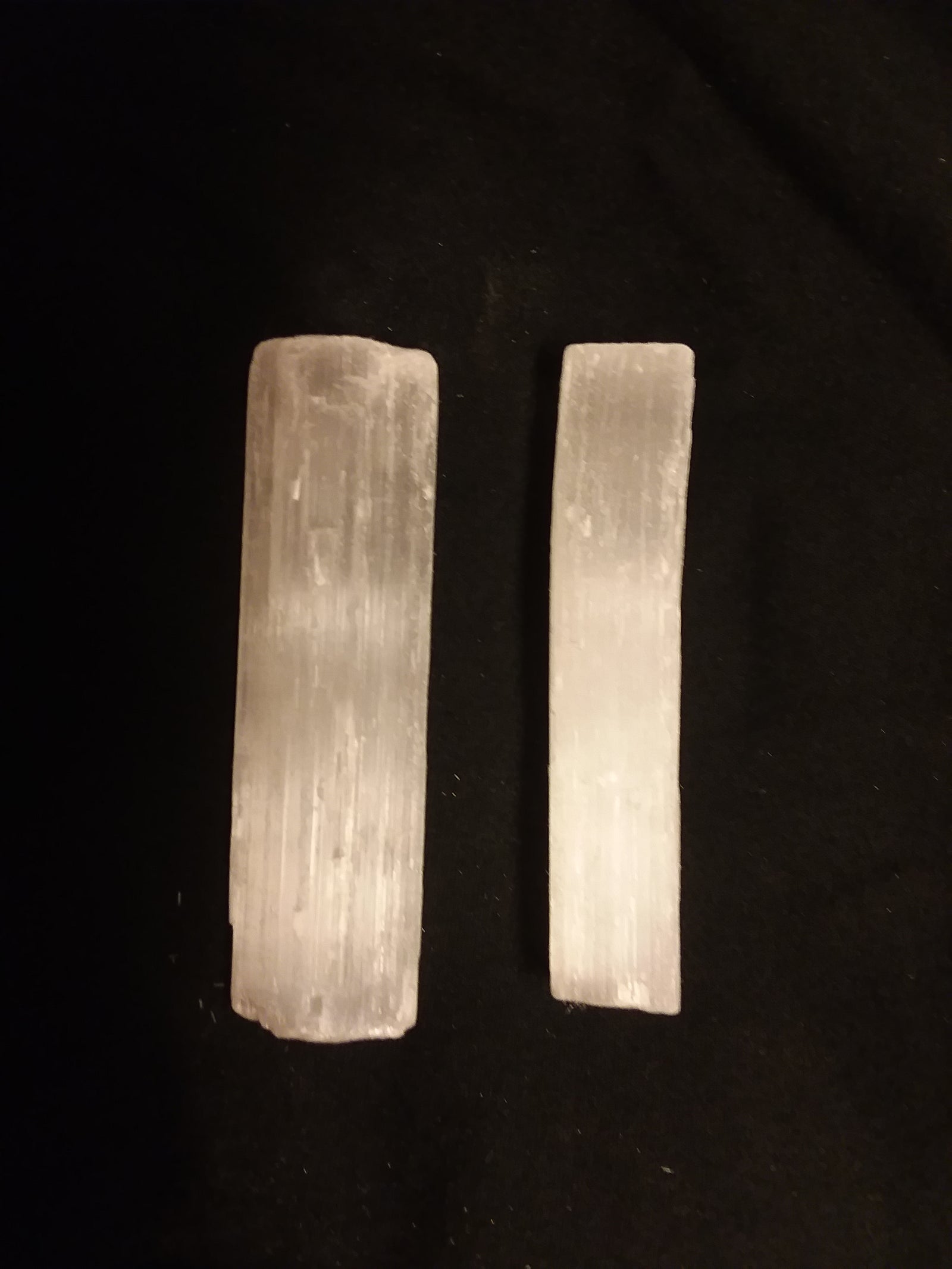 Selenite Small Sticks- Wands ( 2 pieces) Energetic Cleanser ( 2 sizes)