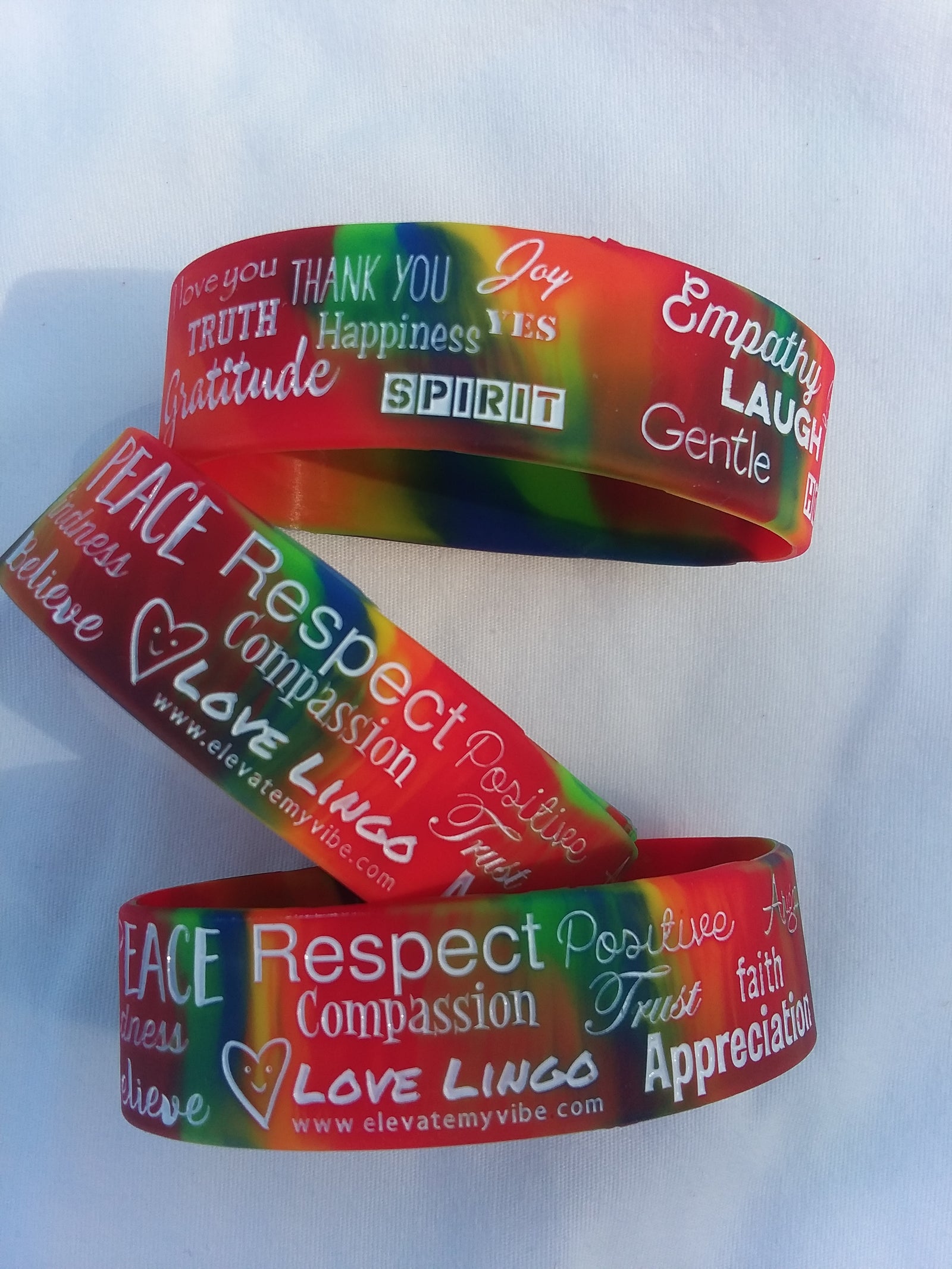 Love Lingo Tie Dye Wrist Bands