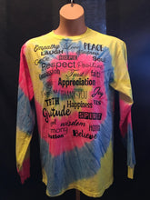 Love Lingo Long Sleeve Unisex Neon Tie Dye T-Shirt