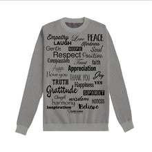 Gray Love Lingo Positive Affirmation Sweater