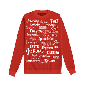 Love Lingo Chili Red Positive Affirmation Sweater