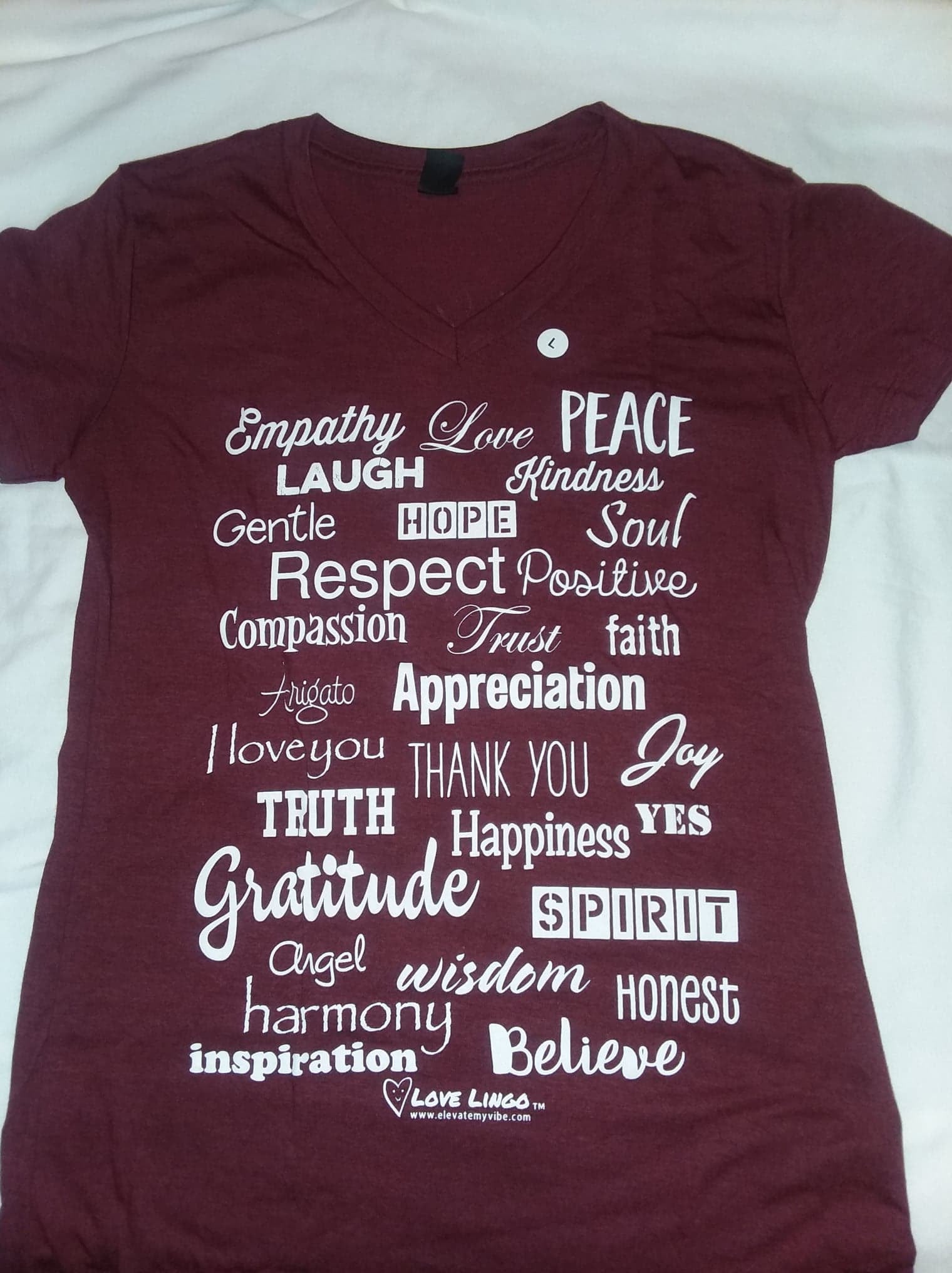 Allmade/Love Lingo Ladies V-neck Tee