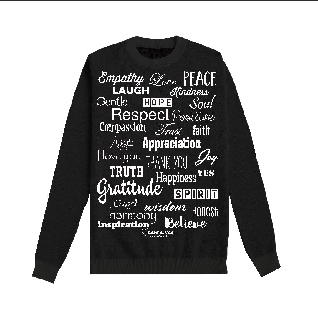 Black Love Lingo Positive Affirmation Sweater