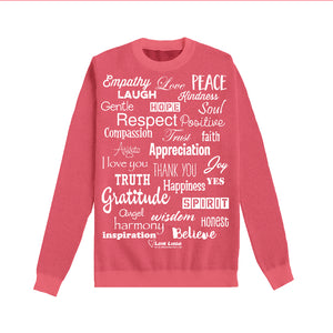 Pink  Love Lingo Positive Affirmation Sweater