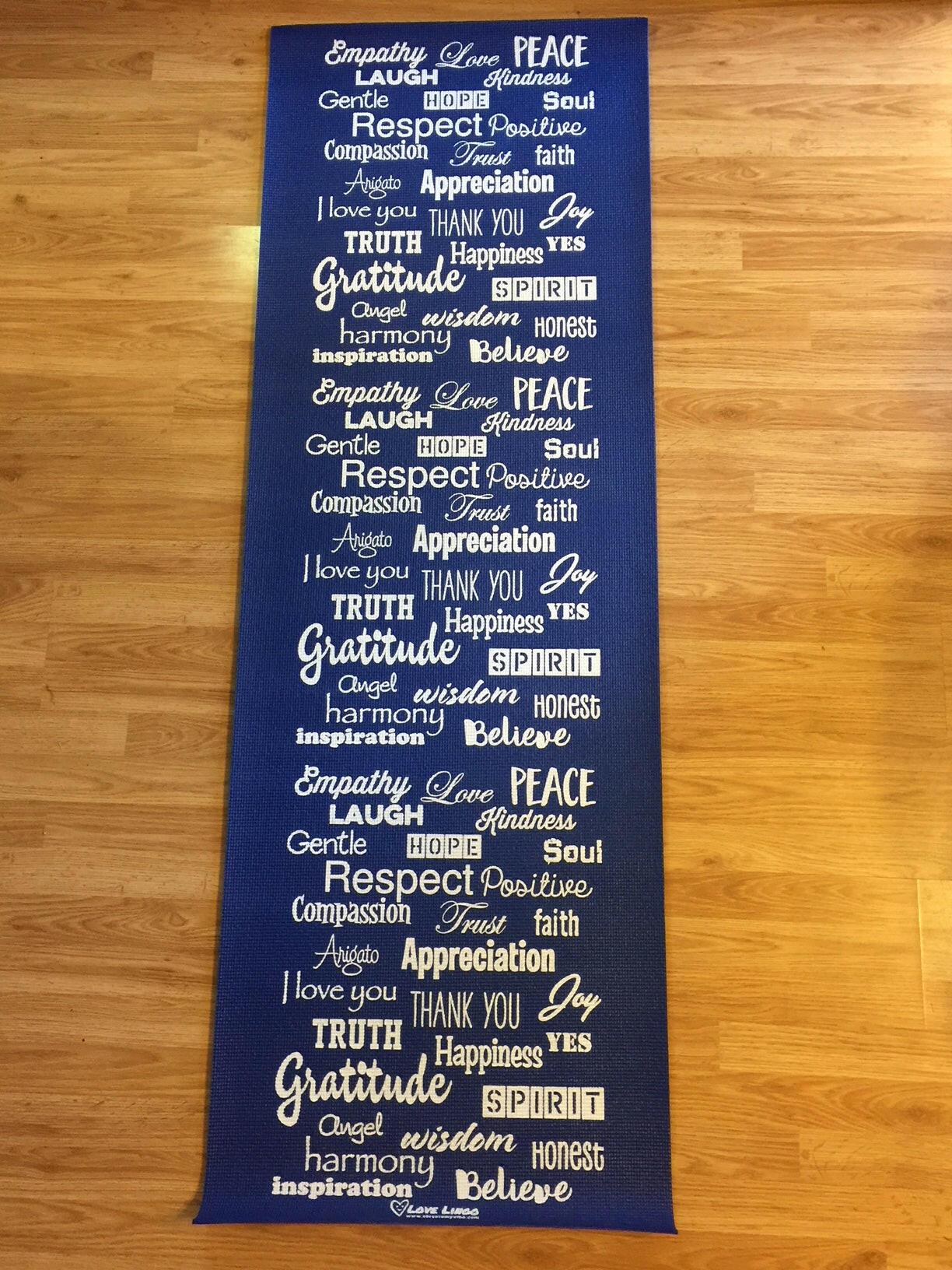 Unique Love Lingo Yoga Mats 72 x 24 x 1/4